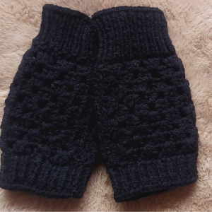 Handmade Matt Black Mittens