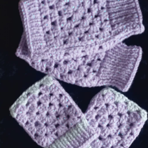 Handmade Sparkly Mauve/Silver Combo