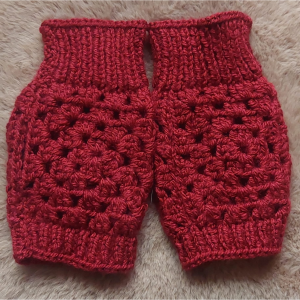 Handmade Burgundy Mittens